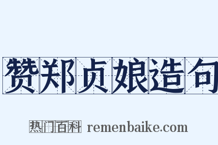 赞郑贞娘造句是什么意思的图片